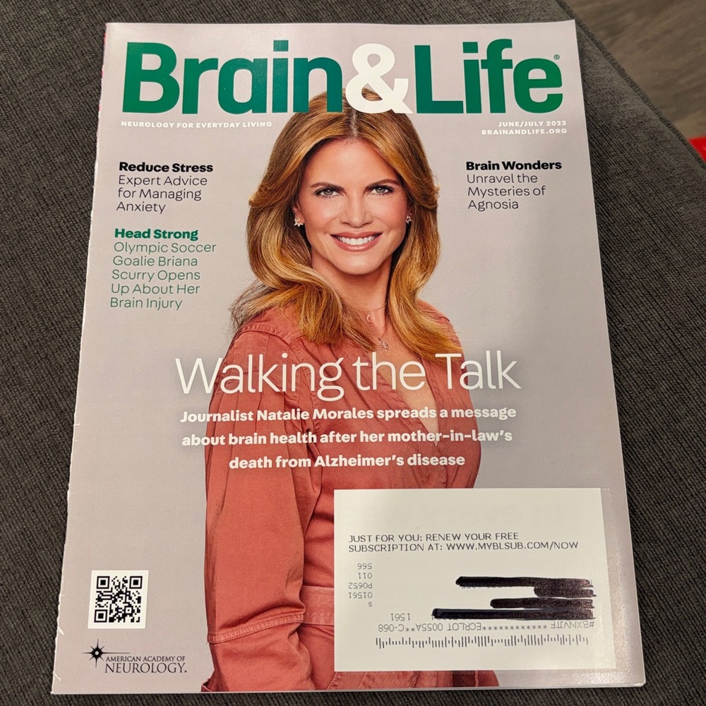 Brain & Life magazine - June/July 2023 - Natalie Morales - NEVER READ  health